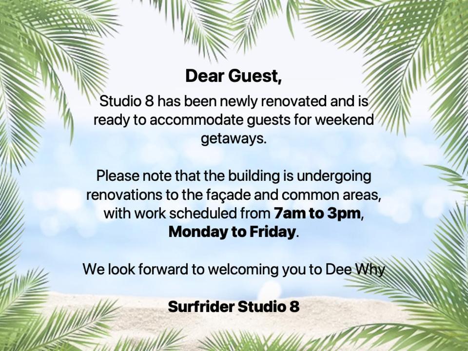 DeewhyDee Why Beach - Surfrider Studio 8公寓 外观 照片